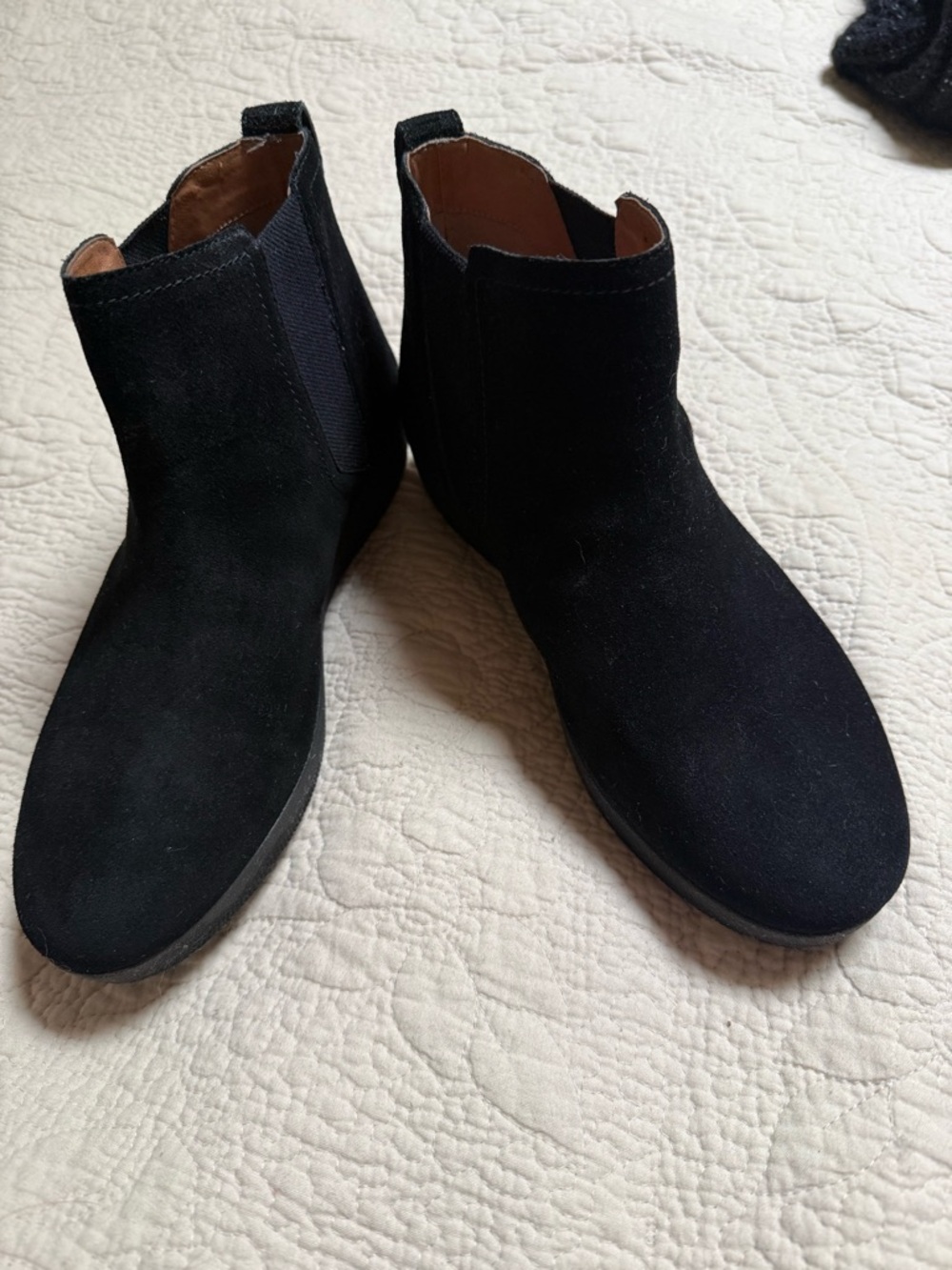 Classic Women’s Black Chelsea Boots - Suede Ankle Boots
